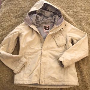 Medium thickness women/teen snow jacket Very used. Warm, outside marks can clean